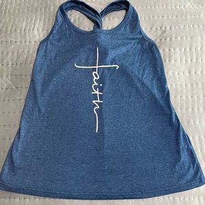 Faith Tank Top in Blue, OS